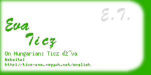 eva ticz business card